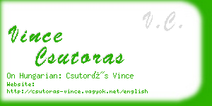 vince csutoras business card